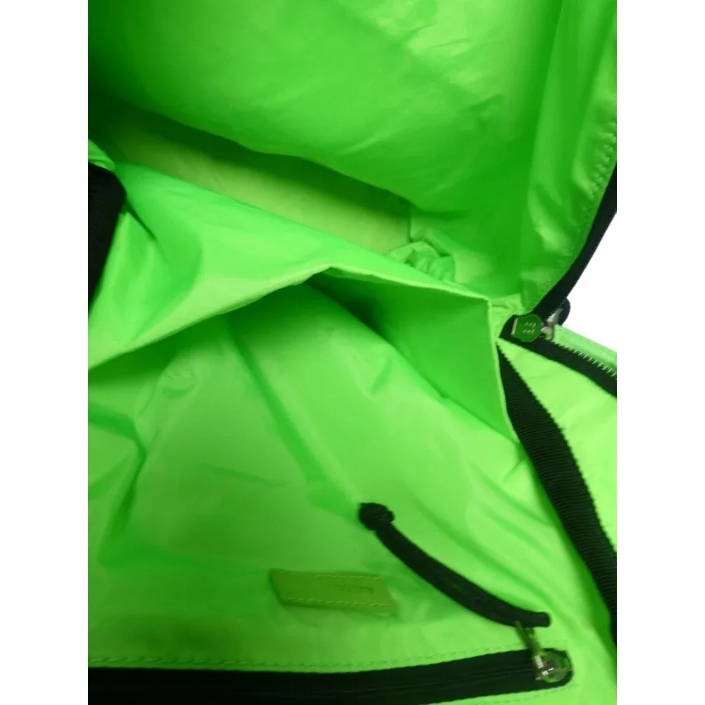 Balenciaga‎ Demna Gvasalia Green Canvas Graphic Print Backpack